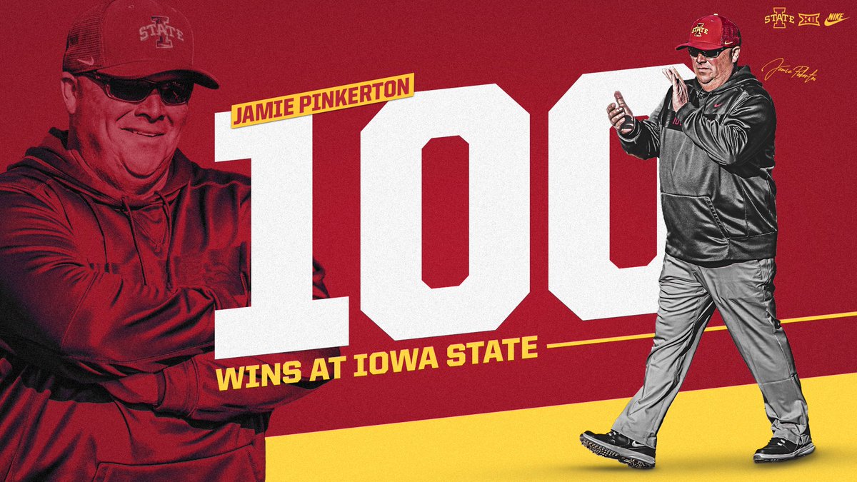 Iowa State Softball (@cyclonesb) on Twitter photo That’s win 💯 for Jamie Pinkerton at Iowa State!
Congratulations, <a href="/CoachPinkerton/">Jamie Pinkerton</a>!
#Cyclones🌪🥎 That’s win 💯 for Jamie Pinkerton at Iowa State!
Congratulations, <a href="/CoachPinkerton/">Jamie Pinkerton</a>!
#Cyclones🌪🥎