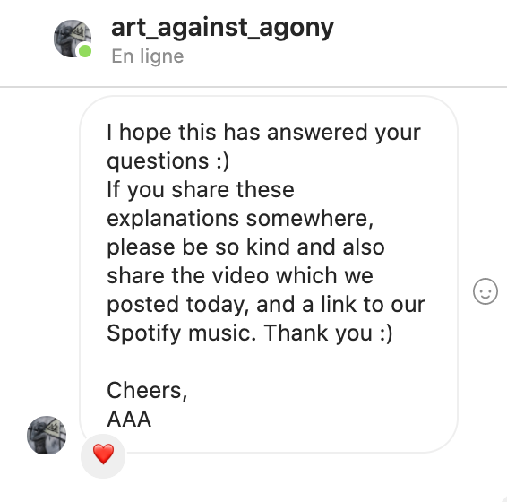 I'll just add some DMs that the art_against_agony sent me about the track, overall their message was : "dont think too much about it, its just royalty free". I'll put a link here to their spotify, the whole album is really interesting:  https://open.spotify.com/album/1f9odGuQWaiU2x1HflF7uM?si=Sxb-LW0oTluICyVgg73dtA