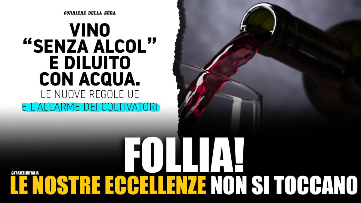 Senza Alcol non c'è vino!
Le nostre eccellenze non si toccano!
#fdimestre #berebene #eccellenzeitaliane #bevitaliano