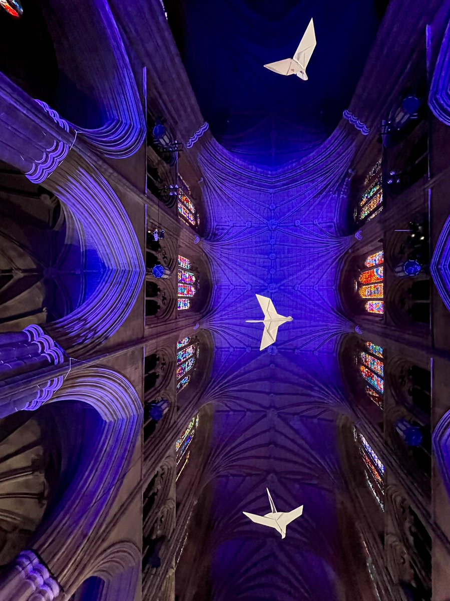 Spectacular, ethereal performance by the @TWBallet at @WNCathedral under Les Colombes, the amazing exhibit of 2,000 origami doves. A wonderful way to return to live performance art.