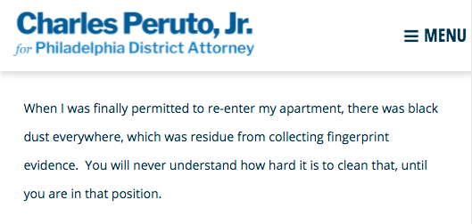 A young woman died (and was possibly murdered), but the real victim here was poor Charles Peruto Jr., who had to clean fingerprinting dust off his apartment