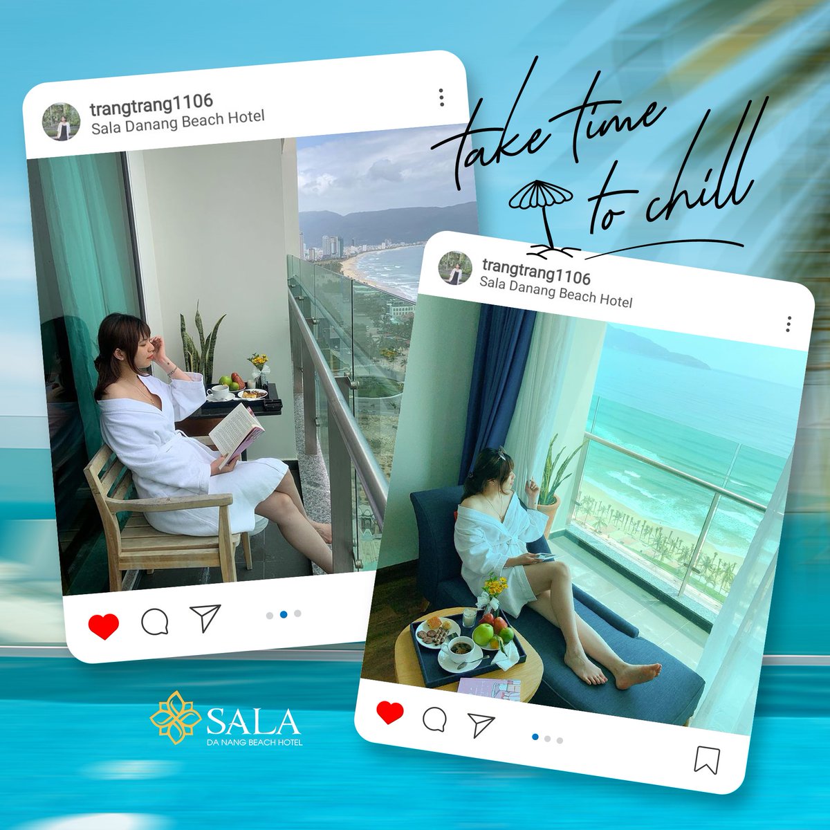 SalaBeach's tweet photo. 💦 Delving deeper into the magnificent My Khe beach from the balcony brings a sense of peace.
A big thanks to IG@trangtrang1106 for sharing your delightful moments at Sala Danang Beach Hotel. https://t.co/vWuLzTg5Sm