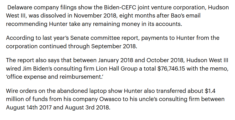 If Hunter & Jim Biden really took all this money without FBI authorization, they would be indicted like Ho & the others involved.