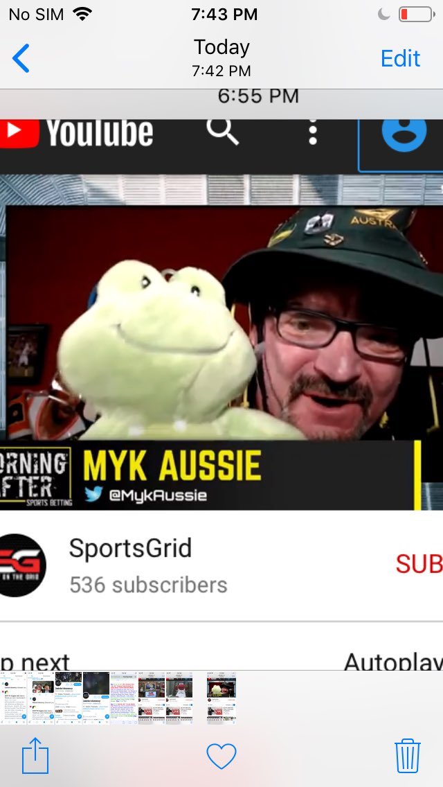 ChowderMini's tweet photo. Clam @clamchowder7 happy 60th birthday oldy, ahhh! Was amazing when you were on @SportsGrid TV in their New York studio with Gabe @sportsrage &amp; @ArielEpstein &amp; then I was on 1 st time ever with @MykAussie Anyone got the replay of the show though? Myk won’t talk about it! https://t.co/7hTY7YDYnO