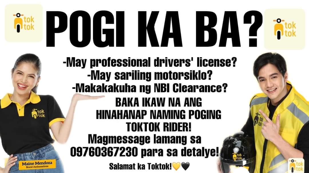 Hiring kami ng riders!! :)