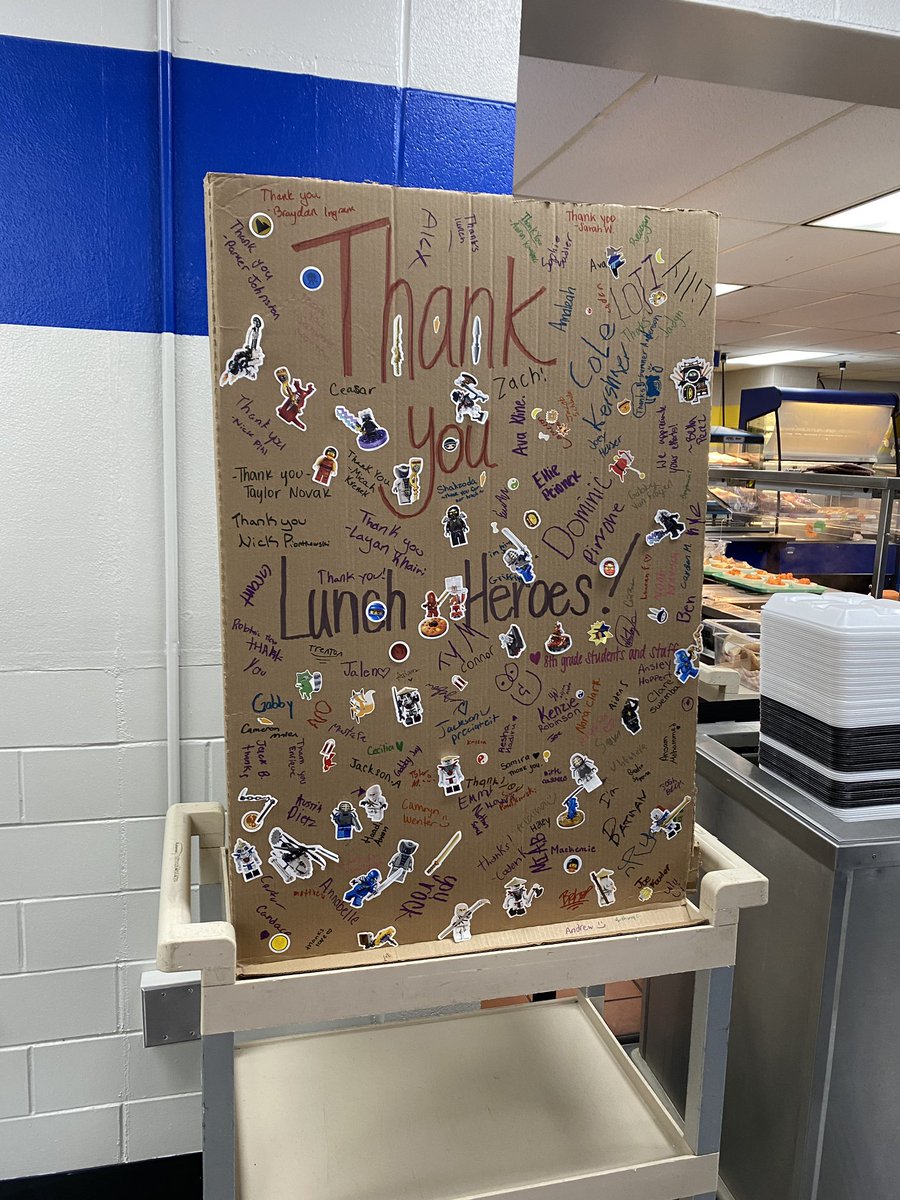 OLSDFood's tweet photo. So much love for our school lunch heroes today!! #SchoolLunchHeroDay https://t.co/18Vl822ice