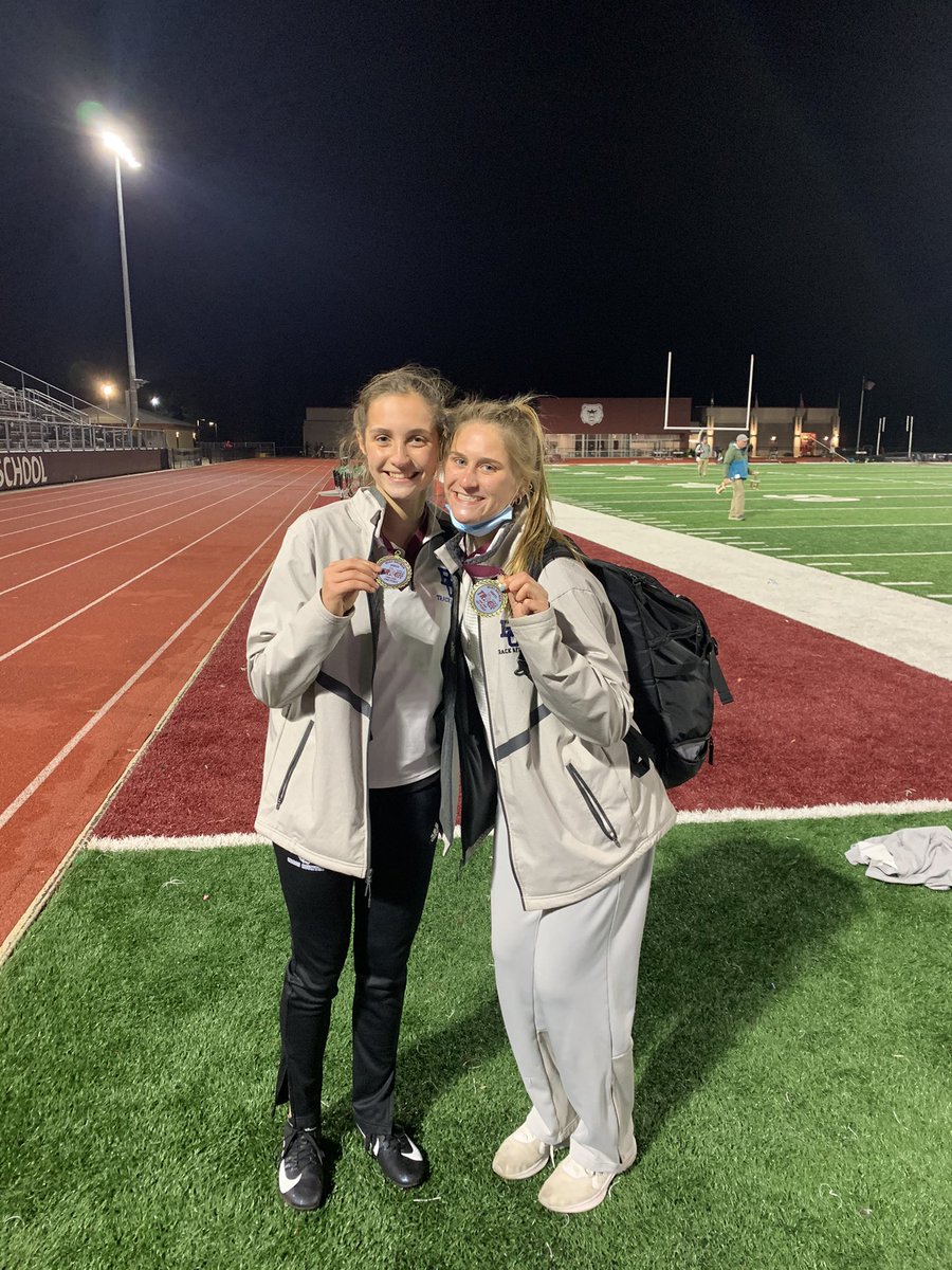 Moira McGinley wins long jump with a jump of 16’5 and Caroline Bell takes second place