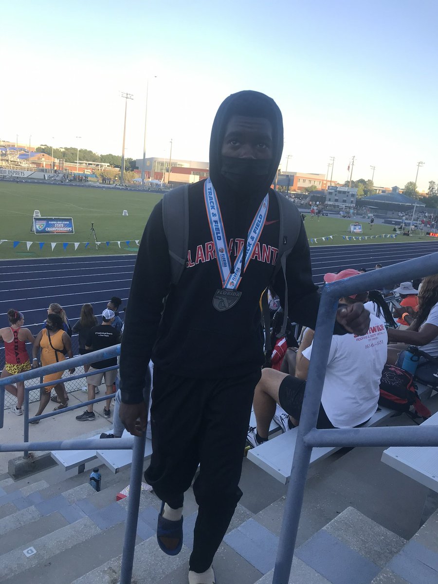 Congratulations to Byron Holt for finishing 1st place in his Heat and 5th Place overall in the 110 High Hurdles! Your MJSH family is extremely proud of your accomplishments🔰🔰🔰 #generalpride🔰 #fhsaatrackandfieldchampionship <a href="/MJSeniorHigh/">Miami Jackson Senior High</a>