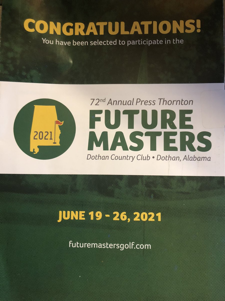 Thankful <a href="/weston2006/">Weston Miller</a> received an invitation to compete in the 72nd Future Masters!!