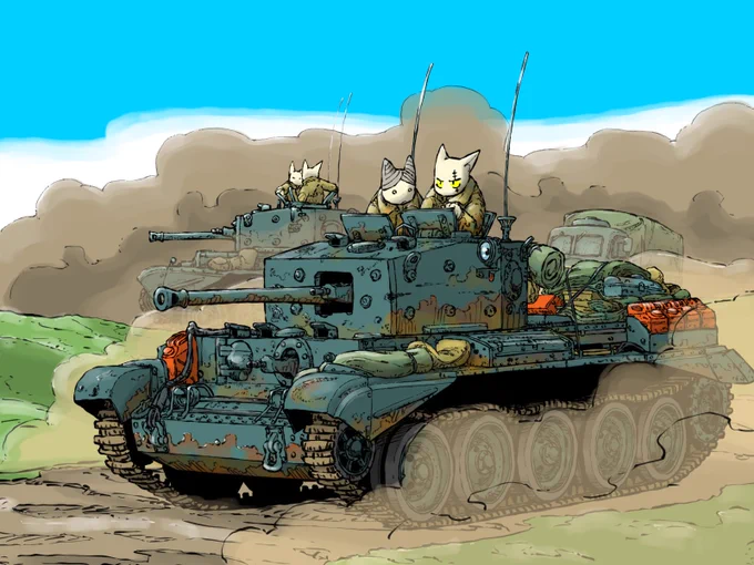 戦車の色について朝から色々目に入って…

映画や当時の写真やプラモデル雑誌のイメージで適当に塗ってるんだな😅だから青かったりするんだな 