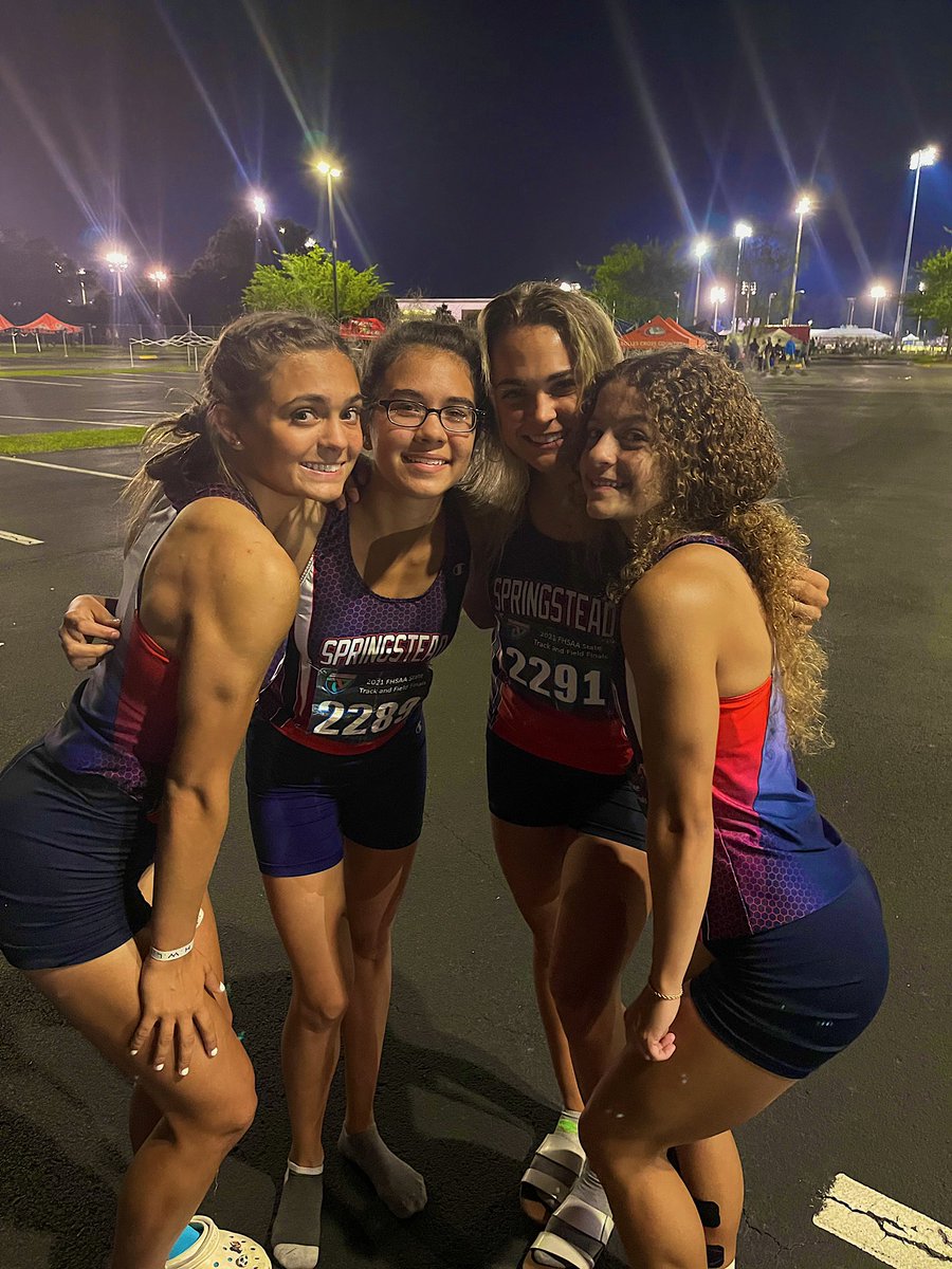 Springstead’s girls 4x4 team at states!!! love you guys! #unf #trackandfield #springstead