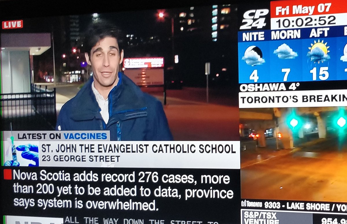 We're on <a href="/CP24/">CP24</a>, <a href="/WCHospital/">Women's College Hospital</a>! Blessed to be able to help out this evening, administering vaccines to the local community.