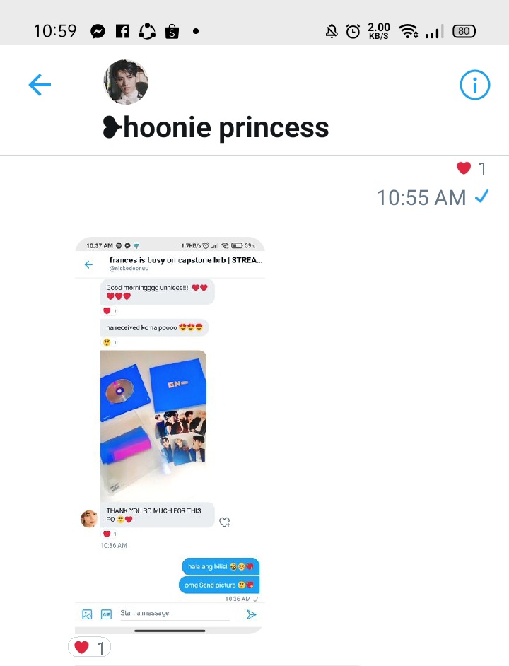 JMKshop_PH's tweet photo. [ #JMsFeedbacks ] 
Thank you so much!!! @enhypegenes super saya ko kasi satisfied yung Customer sa nakuha nya ❤️❤️ till our next transaction 🥰 https://t.co/TmDGXsxRQY