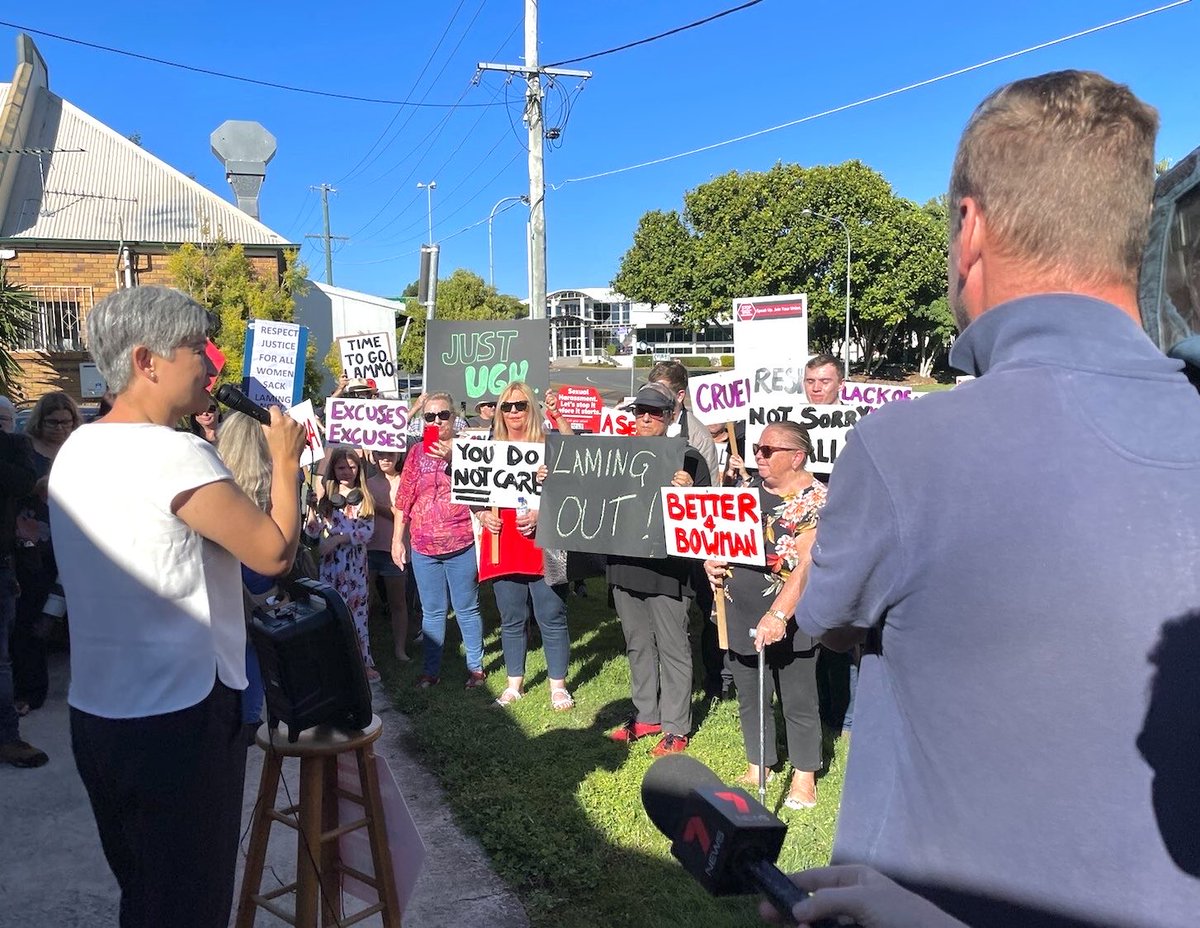 SenatorWong's tweet photo. Around the country women are saying enough is enough.
We want leaders who will listen and act to end the violence, harassment and inequality women face.
Scott Morrison doesn’t get it - which is why he continues to count on Andrew Laming’s vote to prop up his government. https://t.co/L9vYX7tFXq
