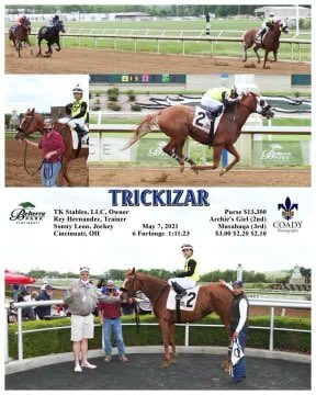 TK_Stables's tweet photo. Trickizar back in the winners circle today @BelterraPark! #tkstables #racehorse #teamworkmakesthedreamwork https://t.co/ofq0af0hPr