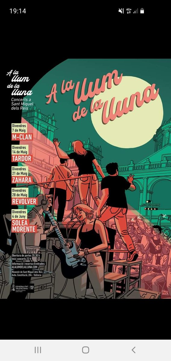 COSservices's tweet image. Ayer volvimos a encontrarnos con el Ciclo de conciertos intimos #ALaLlumDeLaLluna
Maravilloso concepto en un espacio arquitectonico inigualable, convento San Miguel de los Reyes.
Aportamos #ControlDeAccesos
#prevencionCovid19
Trabajamos por una
#CulturaSegura y un
#EventoSeguro