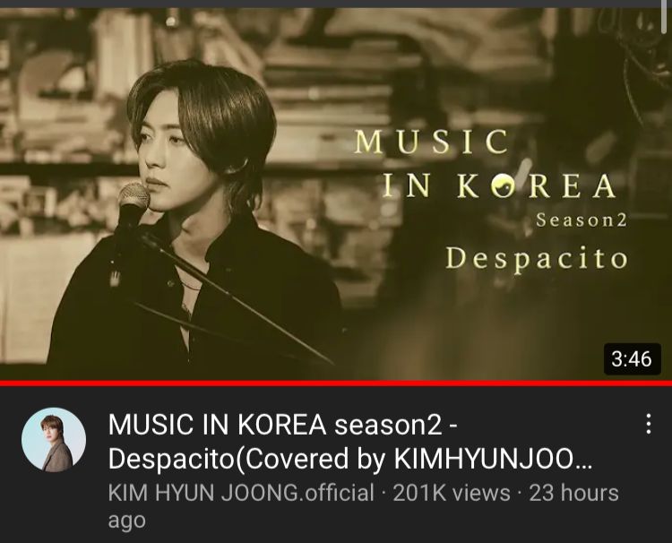 ¡Lo hicimos!
Más de 200K en menos de 24 hrs, sigamos así y muchas felicidades por un excelente trabajo en equipo.
🎉👽💪

"MUSIC IN KOREA season2 - Despacito(Covered by KIMHYUNJOONG)" youtu.be/Nnna4ZjlalI

#KHJ_Despacito_200k
#KIMHYUNJOONG
#BeyondCrazyForKimHyunJoong