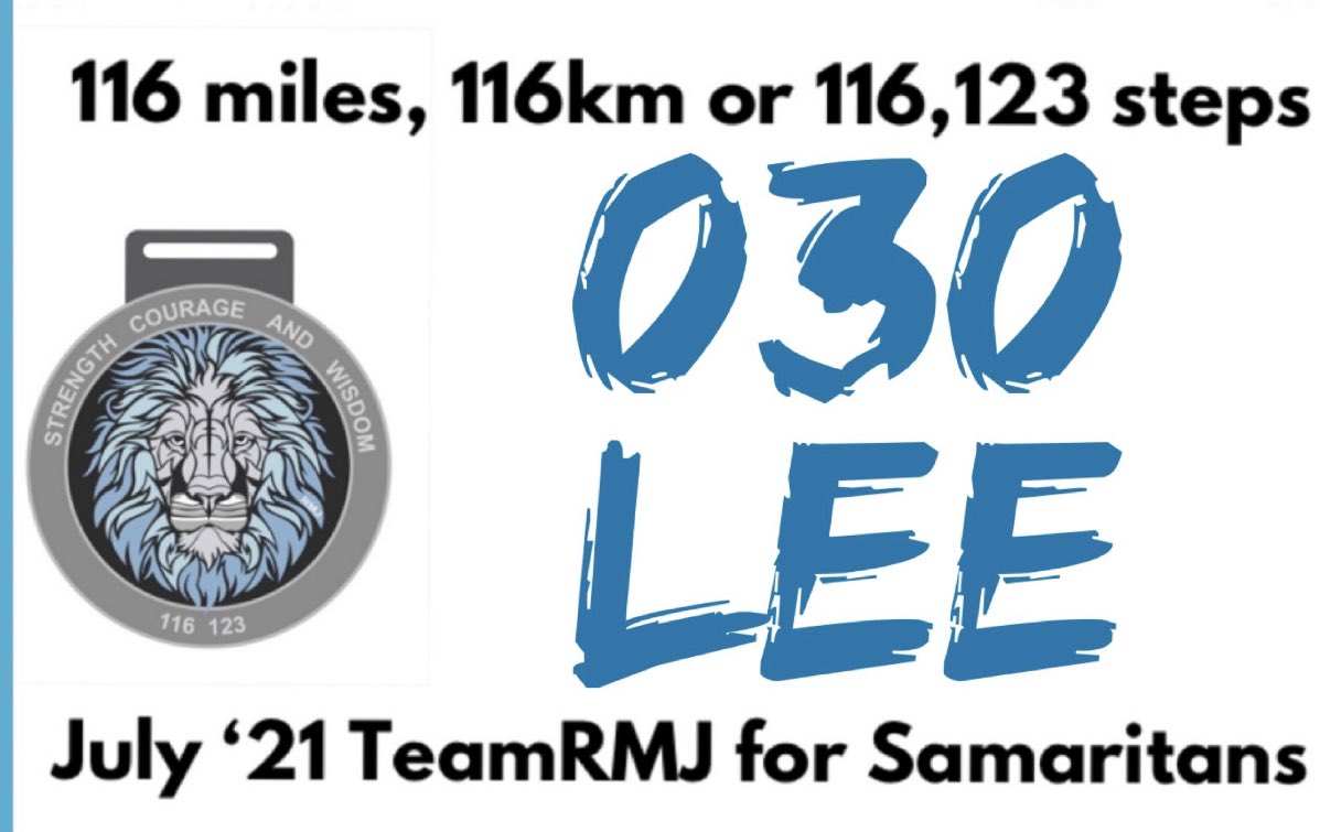 LeeSPerry's tweet photo. @ravbillan and @RunningMrJones organising a virtual race every month. For July why not spend a tenner and help the @samaritans who do amazing work and so many people need them right now #virtualrace #strengthcourageandwisdom  #supportevents #samaritans #run #charity https://t.co/Dp2OHVQYVE