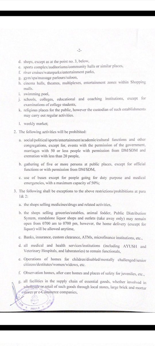 4) A glance at the "restrictions" imposed by the government would easily explain the Covid numbers and deaths. With the State's Assembly elections fast approaching, these were tweaked slightly by the CM on May 7 2021 for optics rather than for effect.