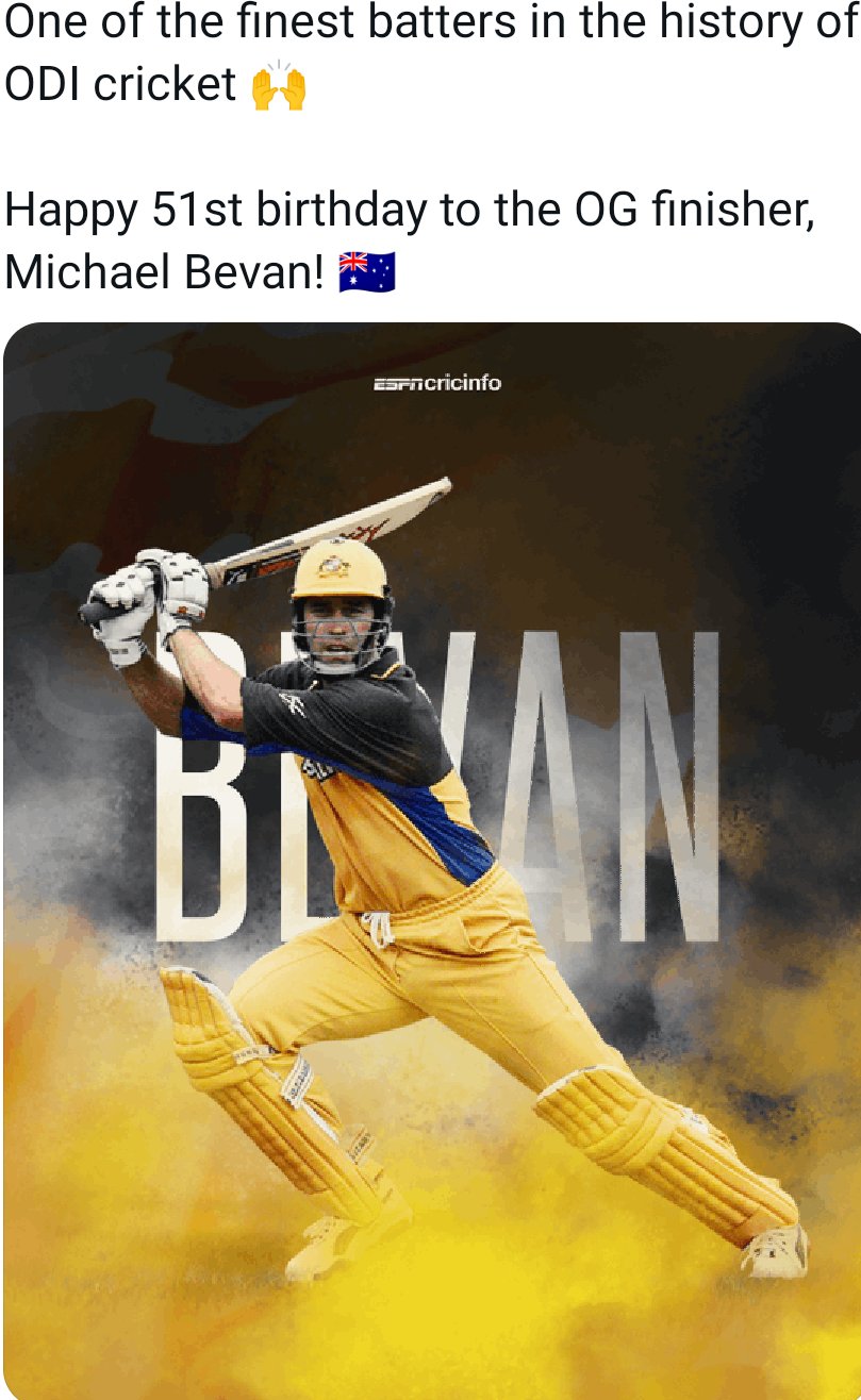 HAPPY BIRTHDAY MICHAEL BEVAN 