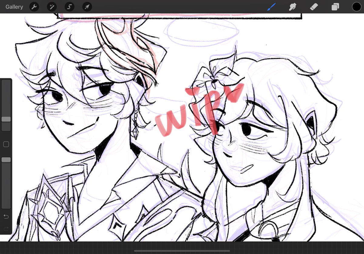 i offer u a humble wip of my greatest endeavor…. a 6 page chilumi comic #wip #chilumi 