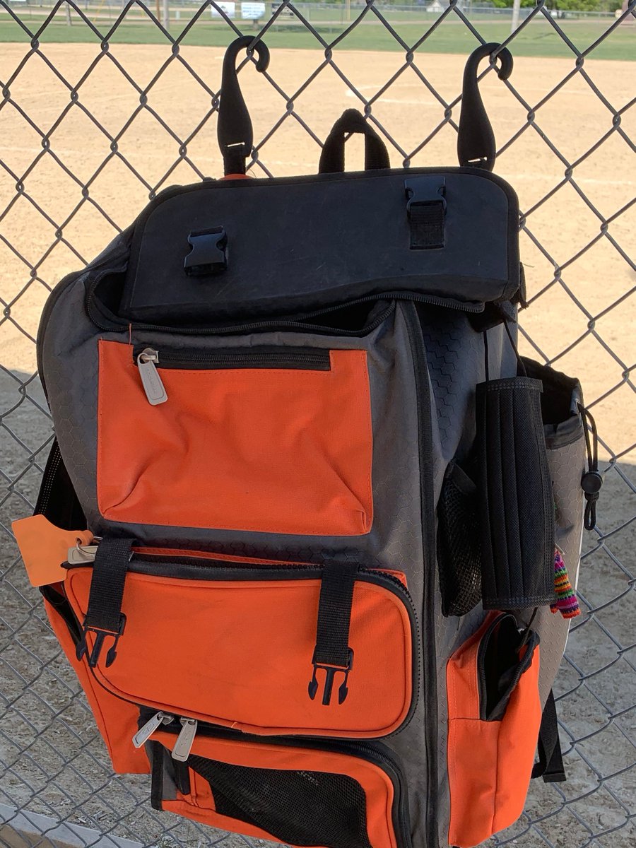 broth87's tweet photo. For the past 7 years as asst. coach of the @AHSSoftball8 either @jensen_roth4 or @ashtonmarie06 have placed their bag in the same spot.  Tonight marked the last night that I'll be able to reach into one of these bags for seeds, a glove, or sunscreen.  I've loved  every moment!! https://t.co/Mg80lkYc2K