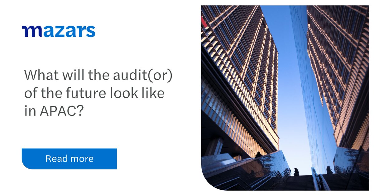 In APAC, reinvention of audit is about to mark a turning point in the history of one of the oldest professions. Auditors, like companies, are facing new issues and challenges in this region. 

Read more:

mazars.ph/Home/Insights/…

#futureofaudit #auditors #auditservices
