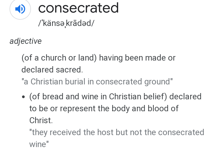 >sanctified mind>consecrated mind