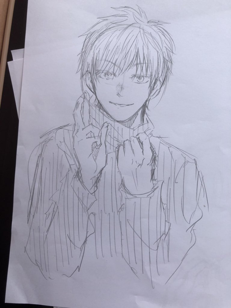 息子の友達に頼まれて描いたら呪術とハイキュー 