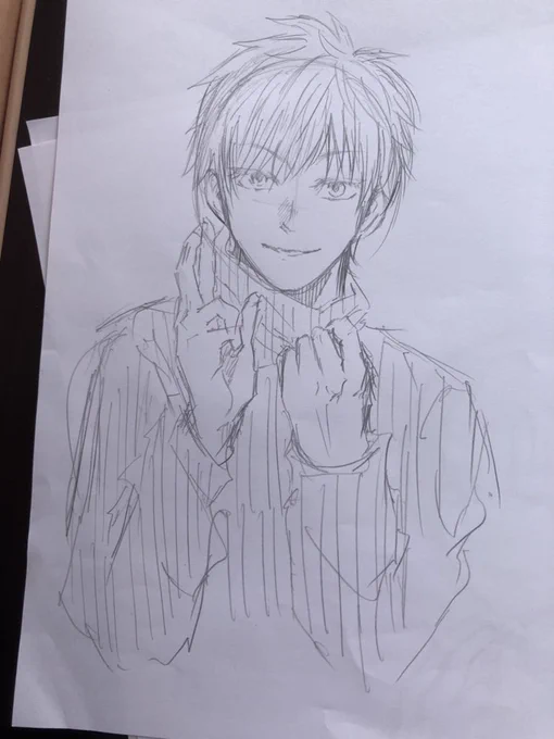息子の友達に頼まれて描いたら呪術とハイキュー 