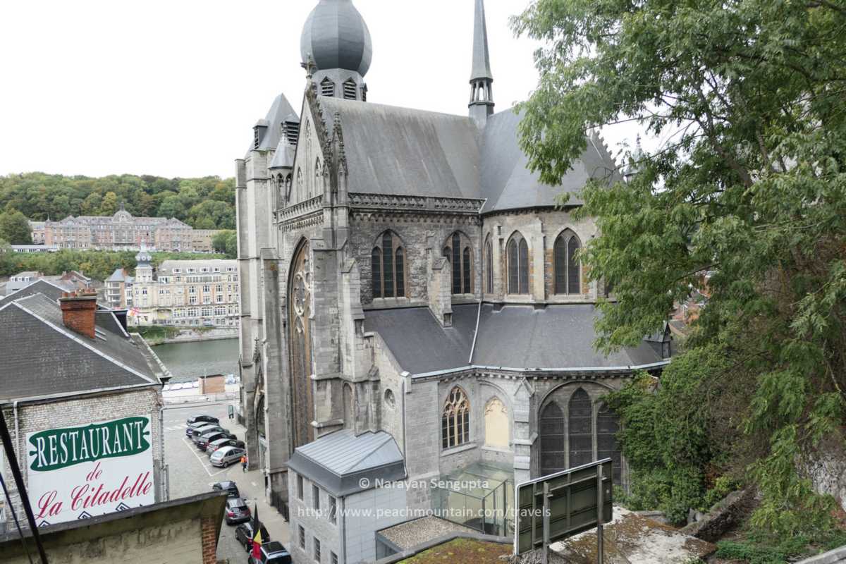 9/  #Travel Dinant, Belgium's cathedral from the outside to go with the stainglass I tweeted up in this thread. 