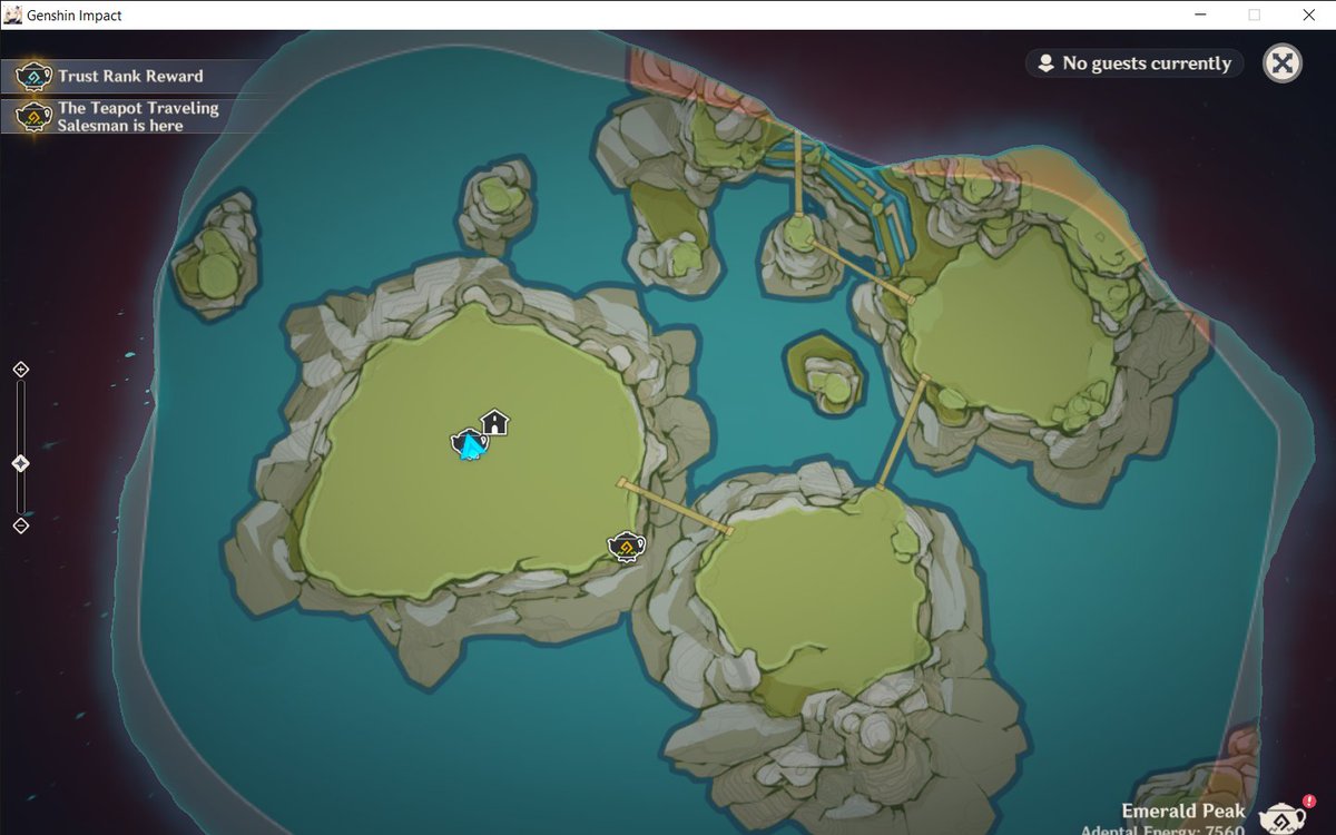 Геншин чайник уровень доверия. Чайник безмятежности Геншин Импакт. Чайник безмятежности карта. Чайник безмятежности Геншин плавучая обитель. Геншин Импакт чайник безмятежности изумрудный пик.
