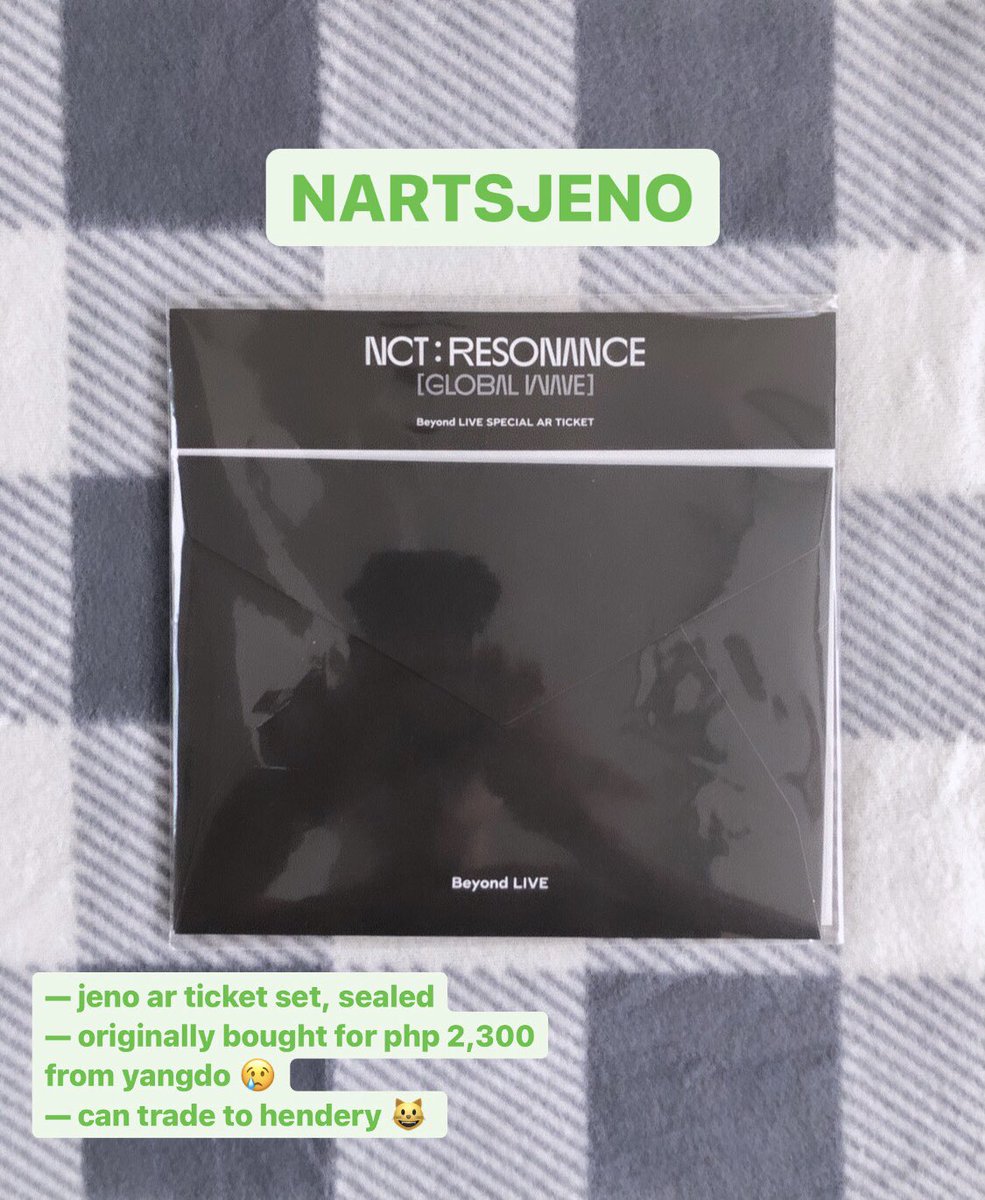  [NCT] Resonance AR Ticket Set (Jeno): Php 1,800 + LSF[WTT]Have: Jeno  Want: Hendery   wts lfb ph nct resonance ar ticket set jeno hendery[ #neoshop_onhands]
