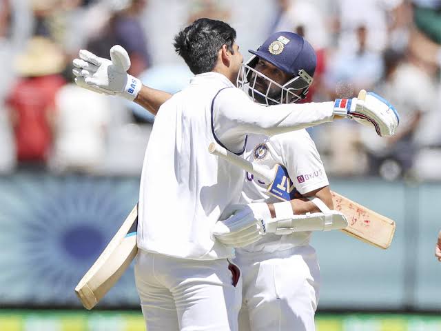 The comeback which will be remembered.......2nd test: Captain Rahane took the responsibility after Virat came back.....A century for RahaneYoung gill and Siraj miyaan announced their arrival with style (2/4)