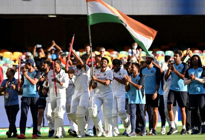 The Gabba fortress.....4th test: 91 from Shubhman GillPujara scored a 50 even after bieng injured Fifer for Siraj That partnership between shardul and washi....And then our Rishabh finished it off with a four... What a moment for every Indian (4/4)