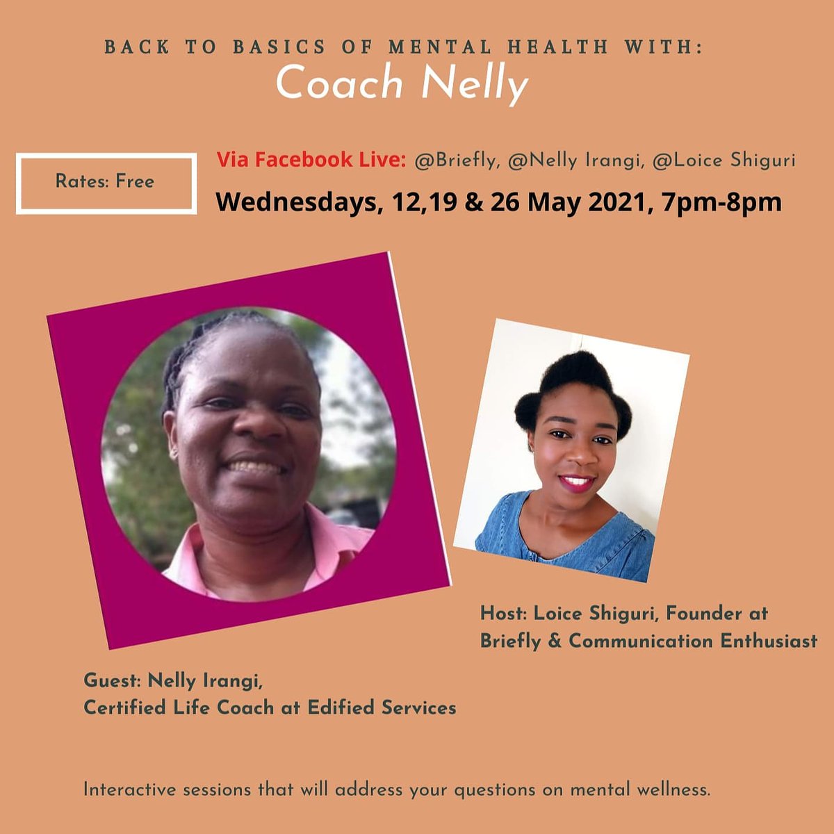 LoiceShiguri's tweet photo. Your mental health determines how well you perform your daily endeavours. In the end it determines your success.  Let's regroup and engage as we mark mental health month this May ☺️. 
Diarize: 12th ,19th ,26th May 2021, 7-8pm. 
 #MentalHealthAwarenessMonth  #selfcare #May2021 https://t.co/RN1GCHeQw8