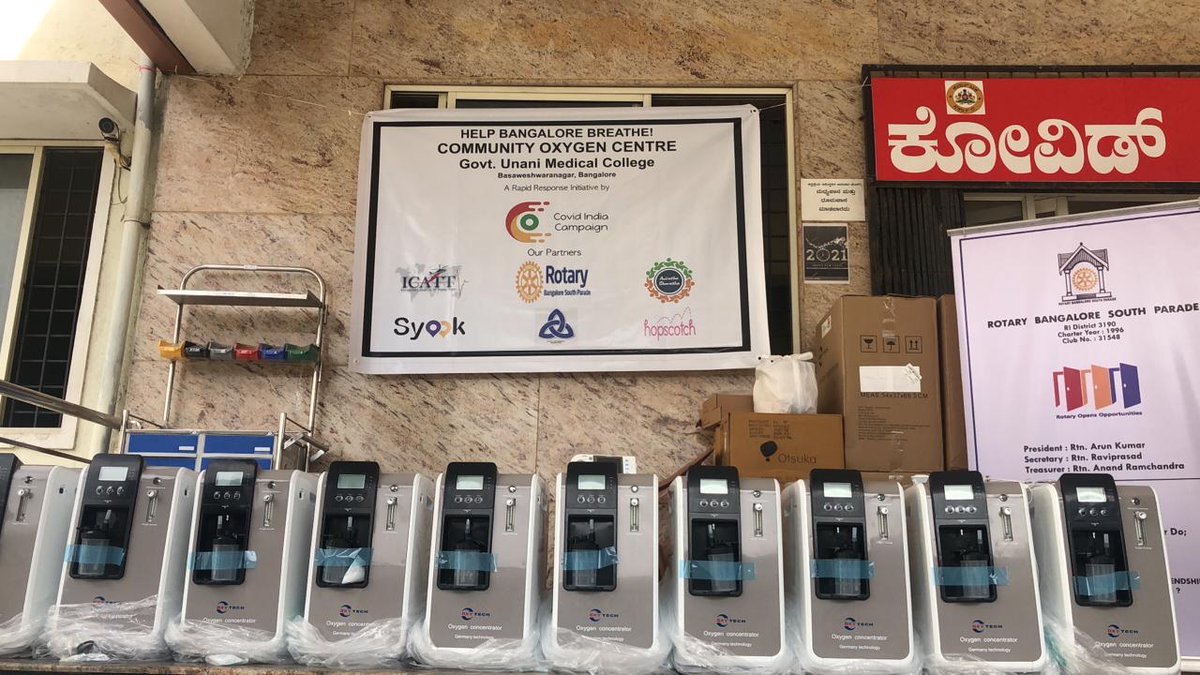 ParadeRotary's tweet image. Bangalore Rotary South Parade (RBSP)

Our First Oxygenated Setup is all set to start in few hours..

Please follow us on Facebook updates and YouTube Channel

#Rotary