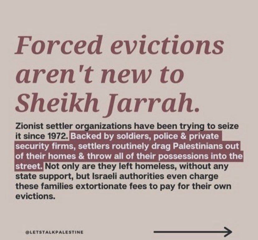 speak up and spread awareness about the current issue in Palestine !!!They're being forced out of their own homes & attacked with bombs in the middle of Ramadan. Do NOT stay silent! They need our help! May Allah protect our brothers and sisters in Palestine #SaveSheikhJarrah