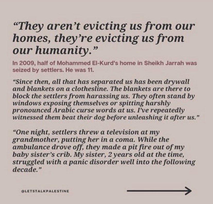 speak up and spread awareness about the current issue in Palestine !!!They're being forced out of their own homes & attacked with bombs in the middle of Ramadan. Do NOT stay silent! They need our help! May Allah protect our brothers and sisters in Palestine #SaveSheikhJarrah
