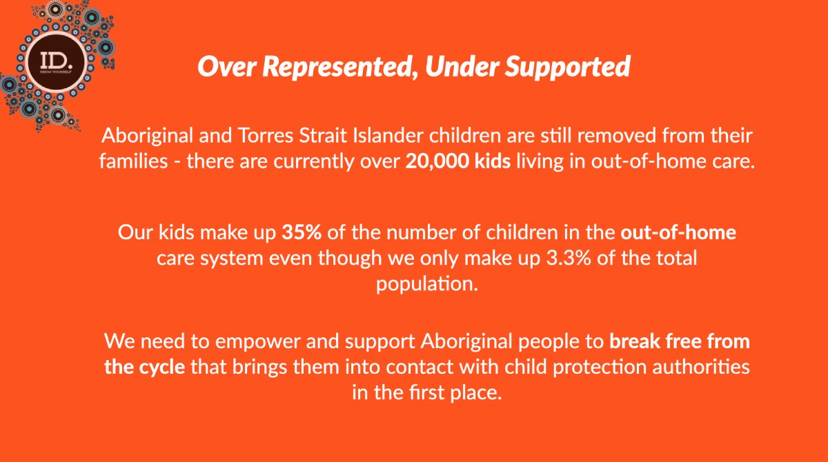 IndigenousX's tweet photo. I always swore that the cycle would stop with me. There are currently over 20,000 ATSI kids in out-of-home care. That's 35% of the total number. Intergenerational trauma has to stop with us! #BreakTheCycle #OurMobsMatter @fam_matters_au @IDKnowYourself1 https://t.co/GOMJVNJqVd