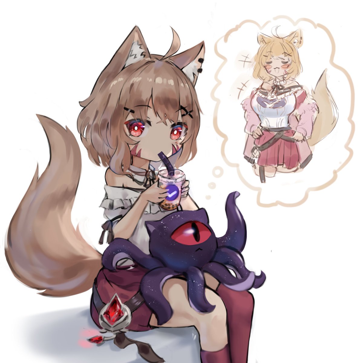 「congratz again on getting partner @SquCh」|Oroのイラスト