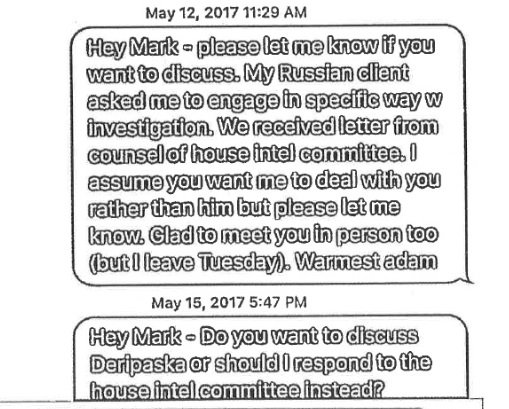 14. So Weissmann gave Warner a head's up. And then the special counsel took the text message evidence out of the Dugan file and distributed it (FEB 2018).Warner was provided time to cook up his story about why he was in contact with Chris Steele.