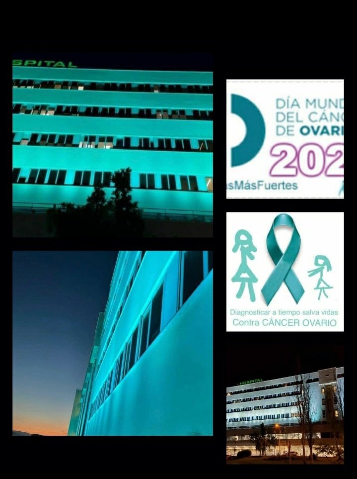 El Hospital Clínico de Málaga, iluminado por el #DíaMundialDelCáncerdeOvario #DMCO2021