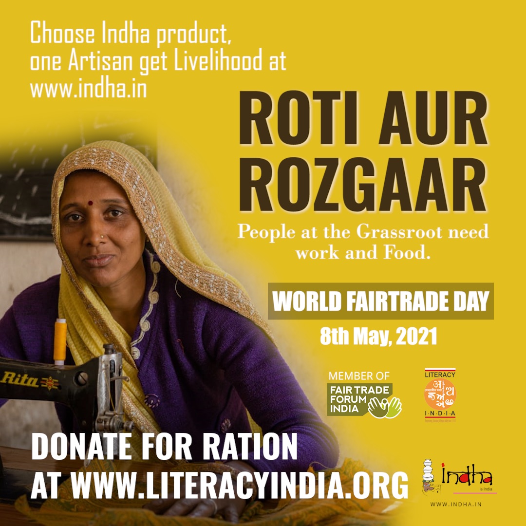 IndhaCraft's tweet photo. #artisans of Project-#Indha of @LiteracyIndia are at the bottom of the pyramid. They need work, they #ration and they need #medical#help, we need to come together, on #worldfairtradeday
https://t.co/pazwswr0i7
#Covid19IndiaHelp #BuildBackFairer https://t.co/5EdzUC548d