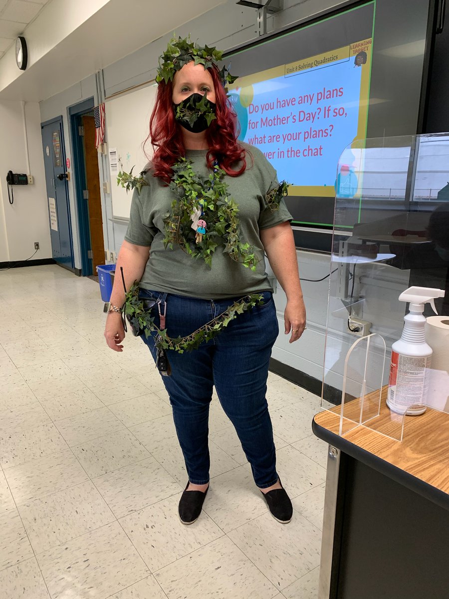 house_cst's tweet image. Showed my @PAHSCAVS seniors a little love by dressing up in their hall theme yesterday. The students seemed to like it.  Great way to end spirit week.  #enchantedforrest #teamseniors