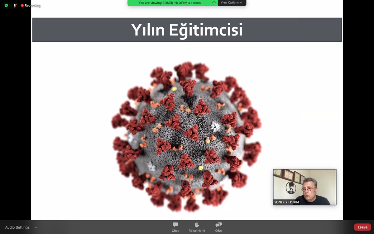 'Geleceğin Bildiğimiz Mesleği: Öğretmenlik' sunumu ile @sonerhoca öğretmen adayı üniversite öğrencilerimizle birlikte... Yılın Eğitimcisi Ödülü covid virüsüne gitti :)) #teknolojideIŞIKvar