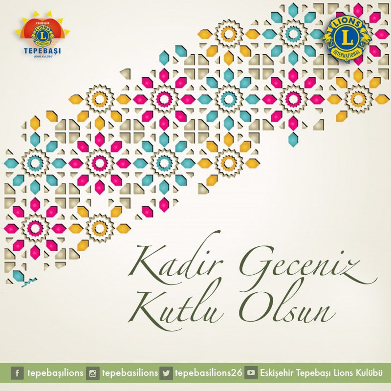 Kadir Gecenizi kutlar, ülkemize ve tüm insanlığa mutluluk, huzur, barış dolu, sağlıklı güzel günler getirmesini dileriz.

#KadirGecesi