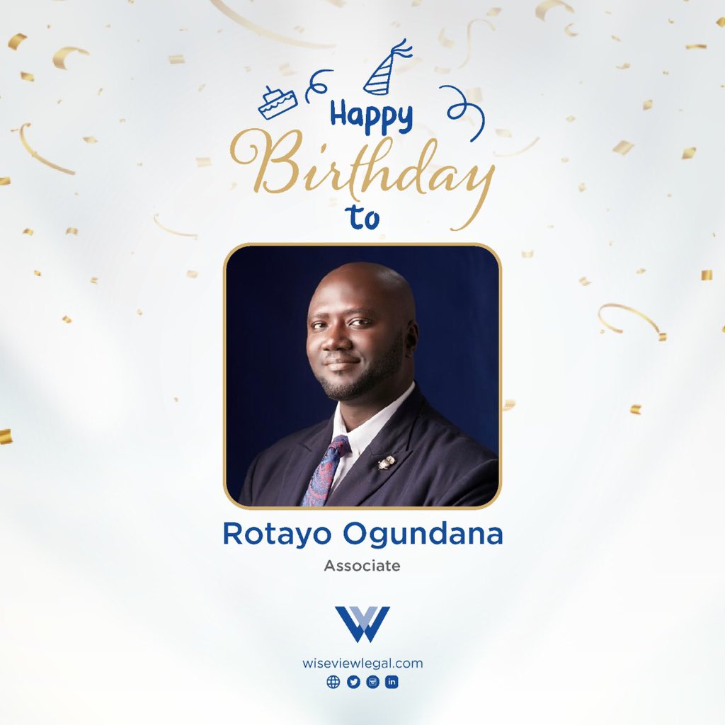 We wish our R.O happiness and great accomplishments as he begins a new year. Happy birthday 🎉🎊🎁 #birthday #wiseviewlegal #Legal #Lagos #Nigeria #Mayborn