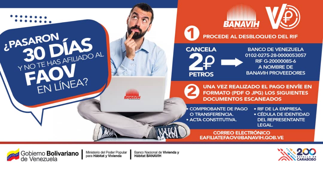 Banavihaldia's tweet photo. #DeInterés || Banavih te muestra paso a paso, cómo afiliarte al FAOV en línea, sin la necesidad de ir hasta nuestra sede. 

¡En Banavih pensamos en tu seguridad! https://t.co/r2MKvDxVNG