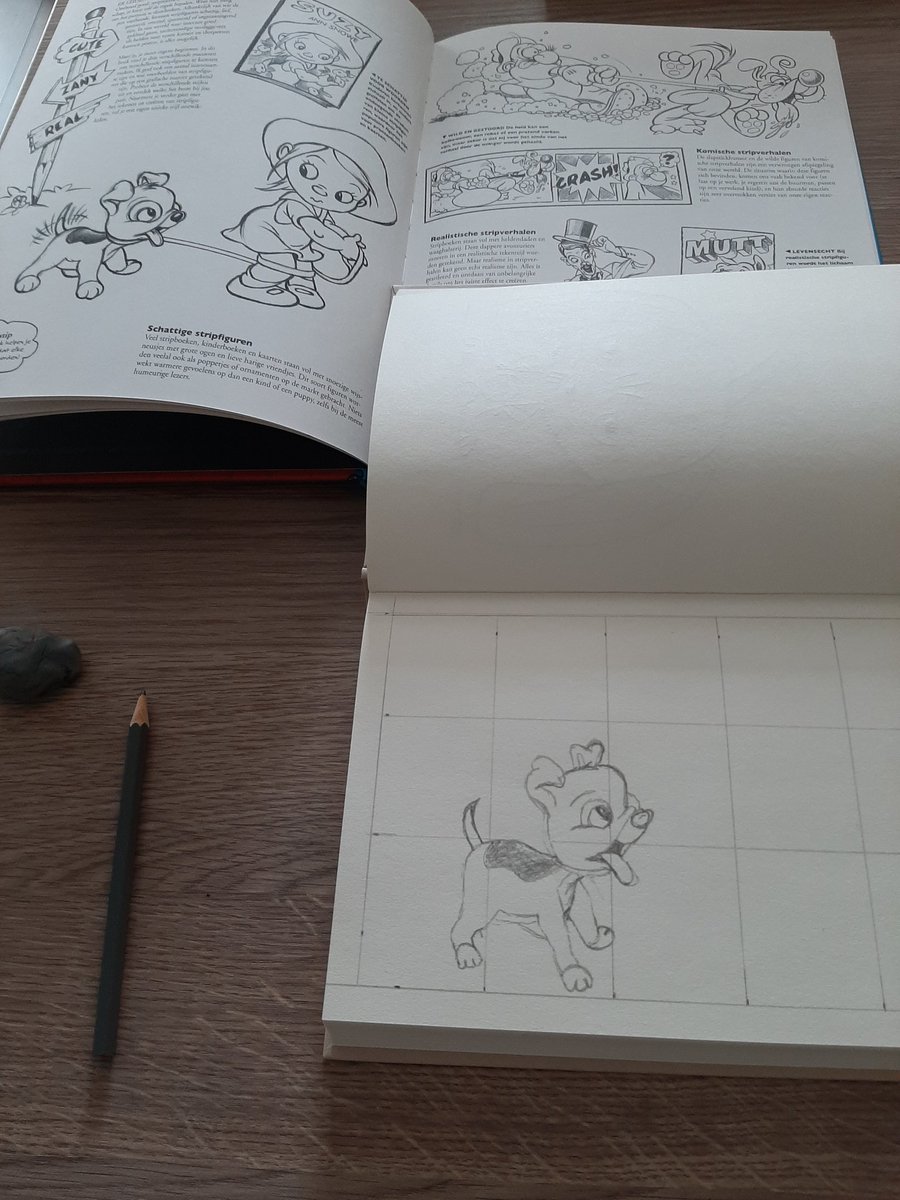 Work in progress, dog and girl.